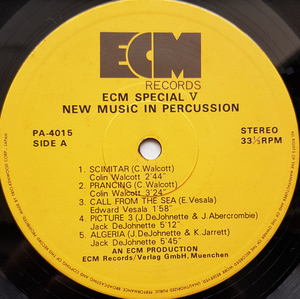 Various : ECM Special V (New Music In Percussion) (LP, Comp)