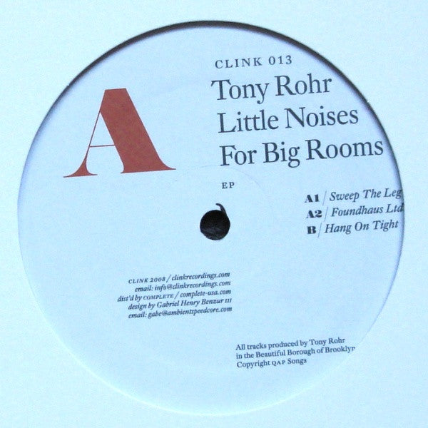 Tony Rohr : Little Noises For Big Rooms EP (12", EP)