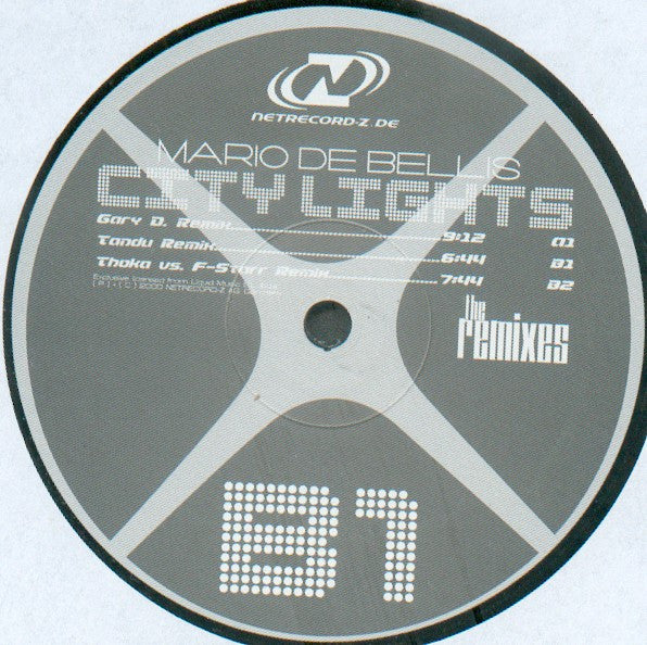 Mario De Bellis : City Lights (The Remixes) (12")