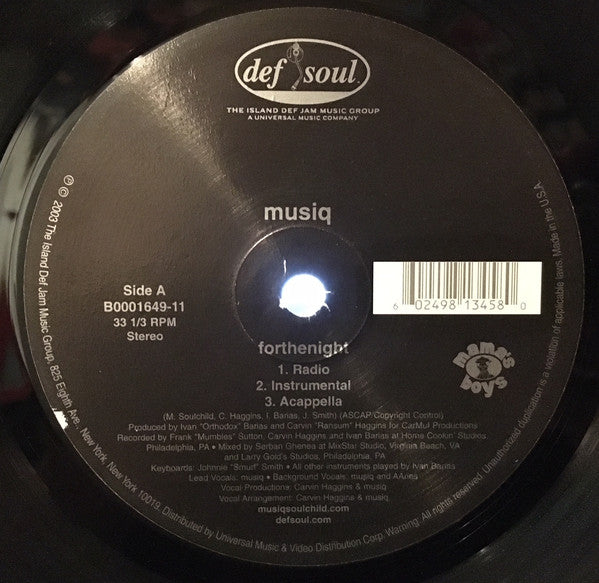 Musiq Soulchild : Forthenight (12")