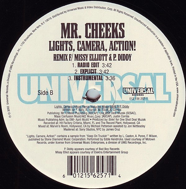 Mr. Cheeks F/ Missy Elliott, P. Diddy & Petey Pablo : Lights, Camera, Action! (Remix) (12")