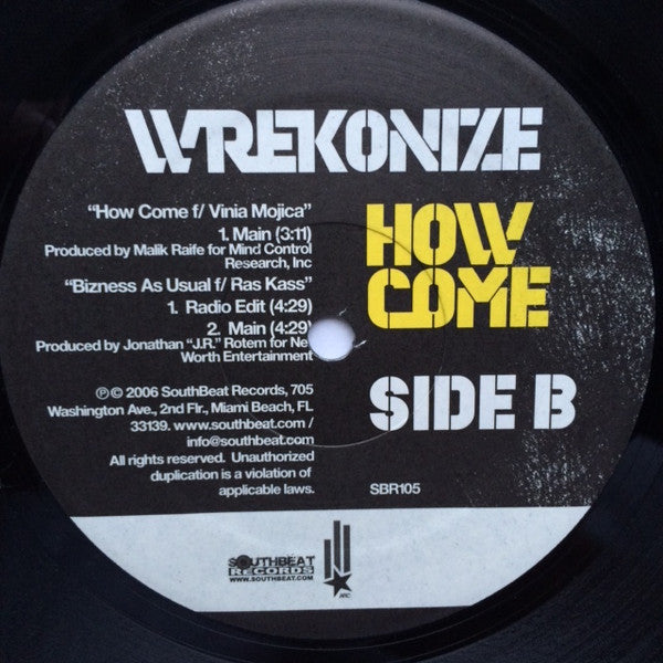 Wrekonize : Who's The Man (12")
