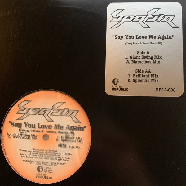 Spasm : Say You Love Me Again  (12", Single)