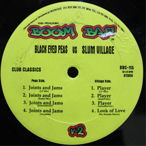 Black Eyed Peas / Slum Village : Black Eyed Peas VS Slum Village (12", P/Unofficial)