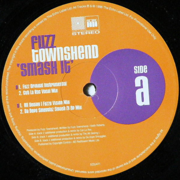 Fuzz Townshend : Smash It (12")