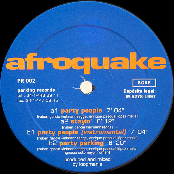 Afroquake : Party People (12")