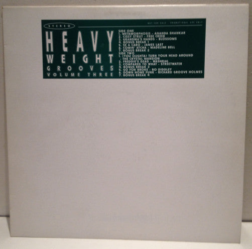 Various : Heavy Weight Grooves Volume Three (LP, Comp, Promo, Unofficial, W/Lbl)