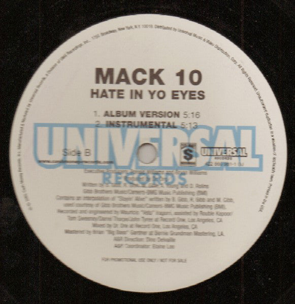 Mack 10 : Hate In Yo Eyes (12", Promo)