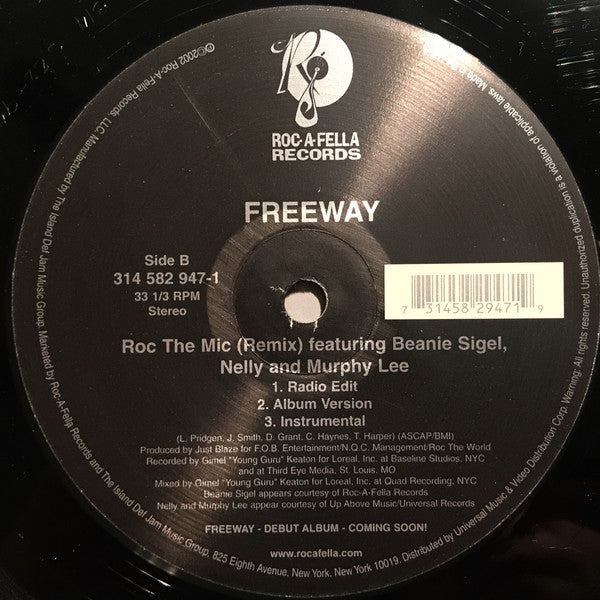 Freeway : Line 'Em Up / Roc The Mic (Remix) (12")