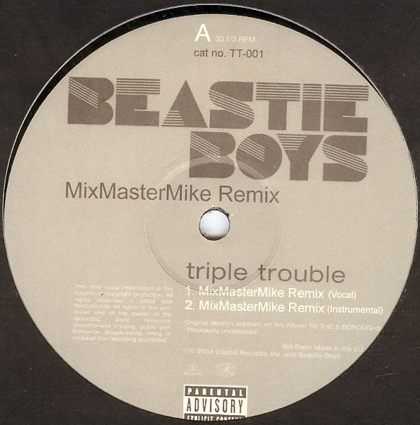 Beastie Boys : Triple Trouble - Mix Master Mike Remix (12", S/Sided, Unofficial)
