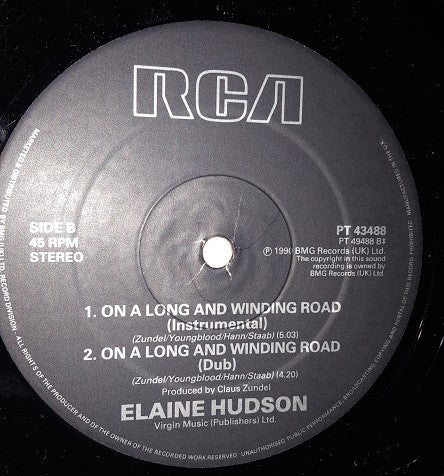 Elaine Hudson : On A Long And Winding Road (12")