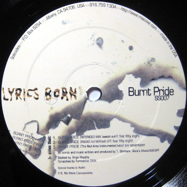 Lyrics Born : Balcony Beach / Burnt Pride (12")