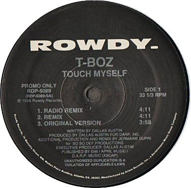 T-Boz : Touch Myself (12", Promo)