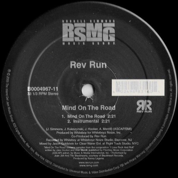 Run : Mind On The Road (12")
