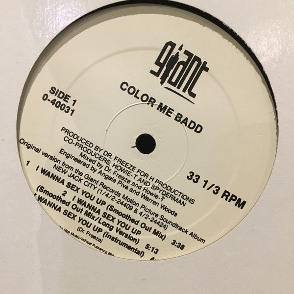 Color Me Badd : I Wanna Sex You Up (12")