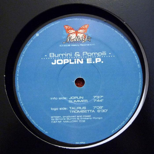 Burrini & Pompili : Joplin E.P. (12", EP)