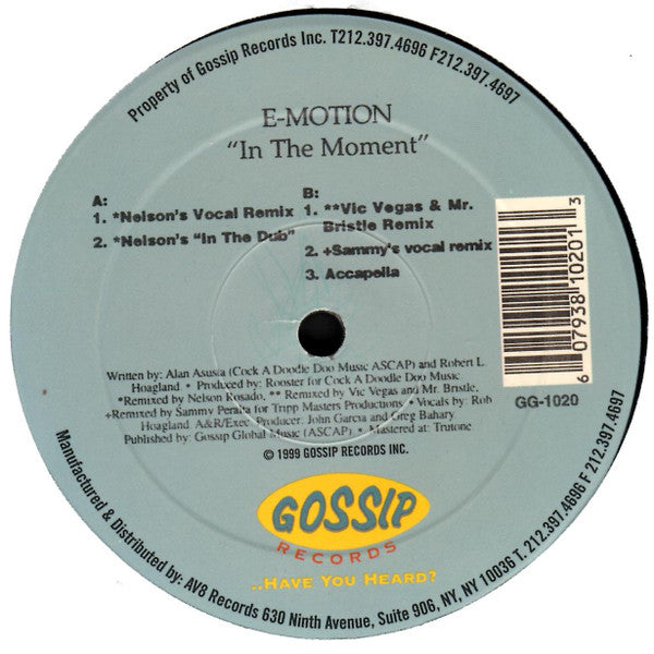E-Motion (20) : In The Moment (12")