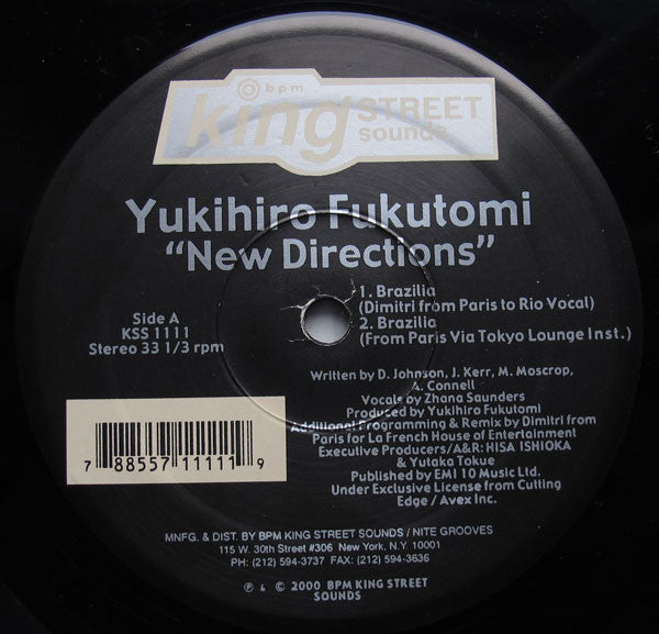 Yukihiro Fukutomi : New Directions (12")