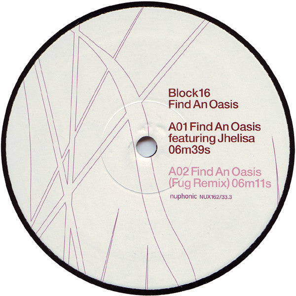 Block 16 Featuring Jhelisa : Find An Oasis (12")