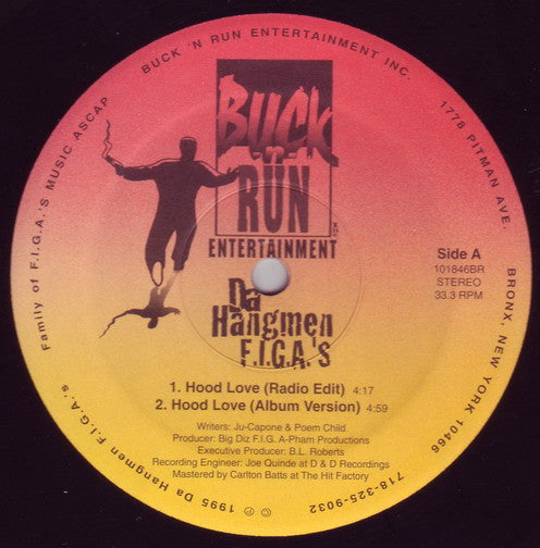 Da Hangmen F.I.G.A.'S : Hood Love / Dem Worry Not (12")