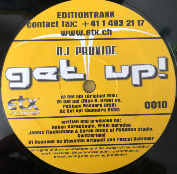 DJ Provide : Get Up! (12")