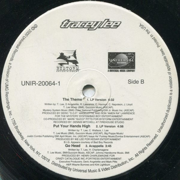 Tracey Lee : Go Head (12", Single)
