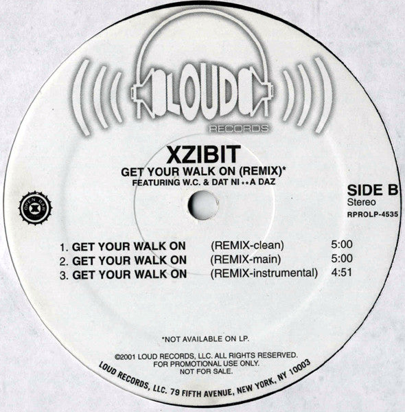 Xzibit : Get Your Walk On (12", Maxi, Promo)