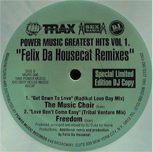 Storm Bryant / The Music Choir / Freedom : I'm A Sex Maniac / Get Down To Love / Love Don't Come Easy (Felix Da Housecat Remixes) (12", Comp, Ltd, Promo, Lig)