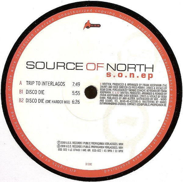 Source Of North : S.O.N. EP (12", EP)