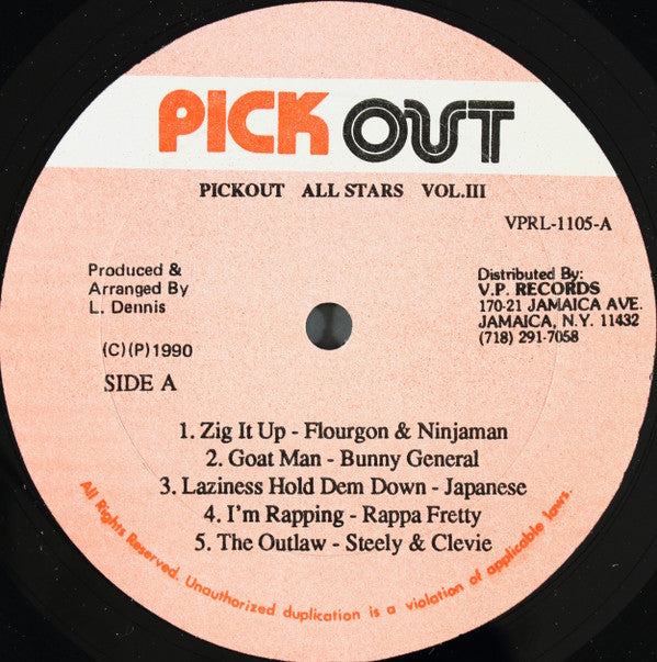 Various : Zig It Up: Pickout All Stars Vol. 3 (LP, Comp)