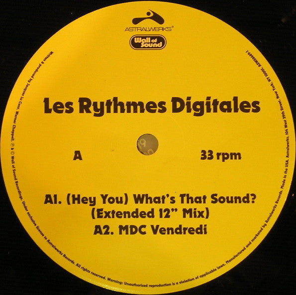 Les Rythmes Digitales : (Hey You) What's That Sound? (12")
