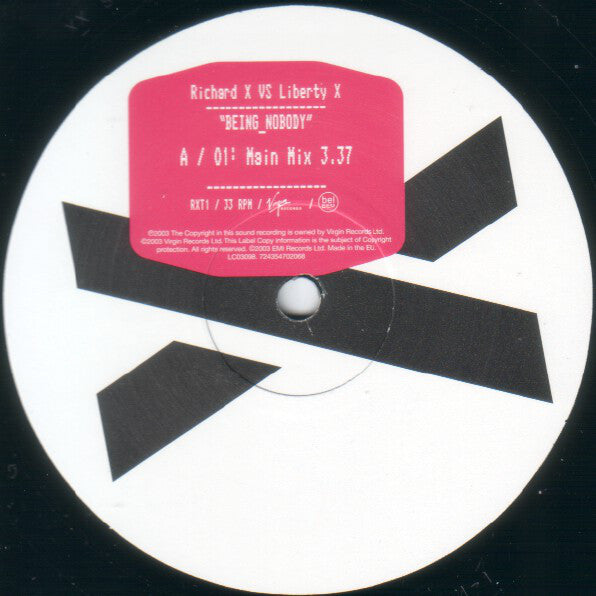 Richard X Vs Liberty X : Being_Nobody (12", Single)