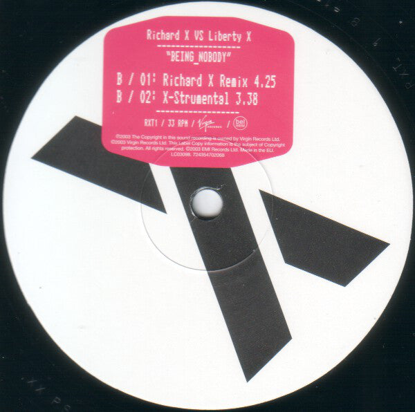 Richard X Vs Liberty X : Being_Nobody (12", Single)