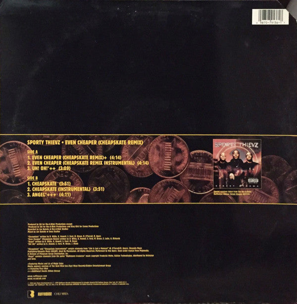 Sporty Thievz : Even Cheaper (Cheapskate Remix) (12")