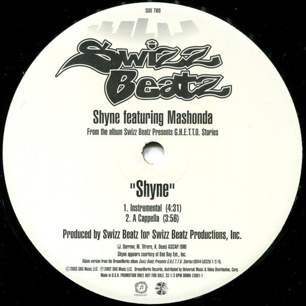Shyne Featuring Mashonda : Shyne (12", Promo)