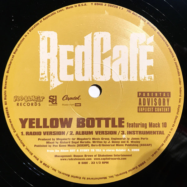 Red Cafe : Bling Blaow B/W Yellow Bottle (12", Single)
