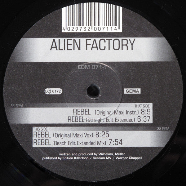Alien Factory : Rebel (12")