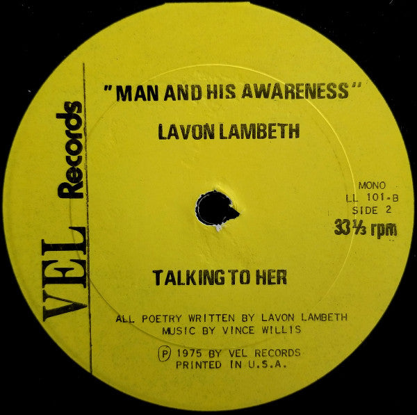 Lavon Lambeth : Man And His Awareness (LP, Album, Mono)