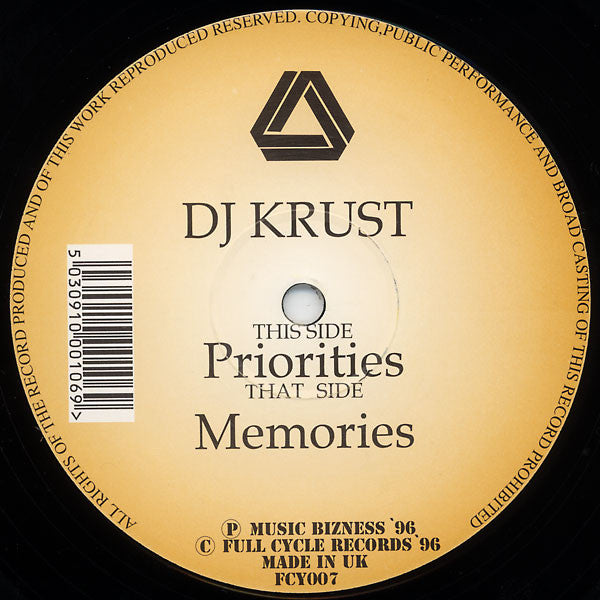 Krust : Priorities / Memories (12")