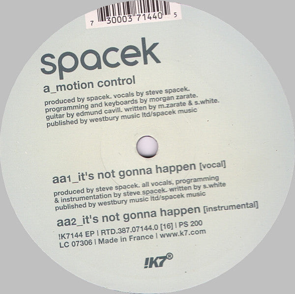 Spacek : Motion Control (12", EP)