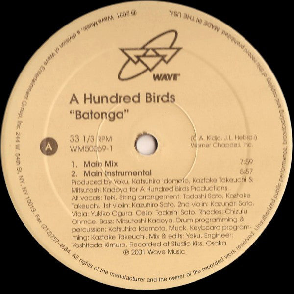 A Hundred Birds : Batonga (12")