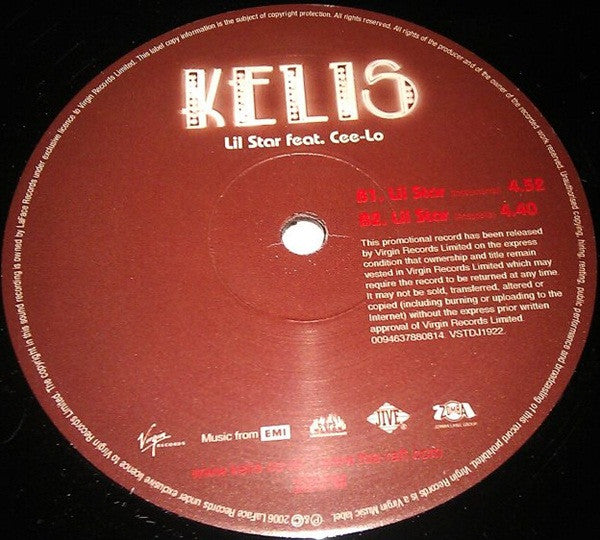 Kelis Feat. Cee-Lo : Lil Star (12", Single, Promo)