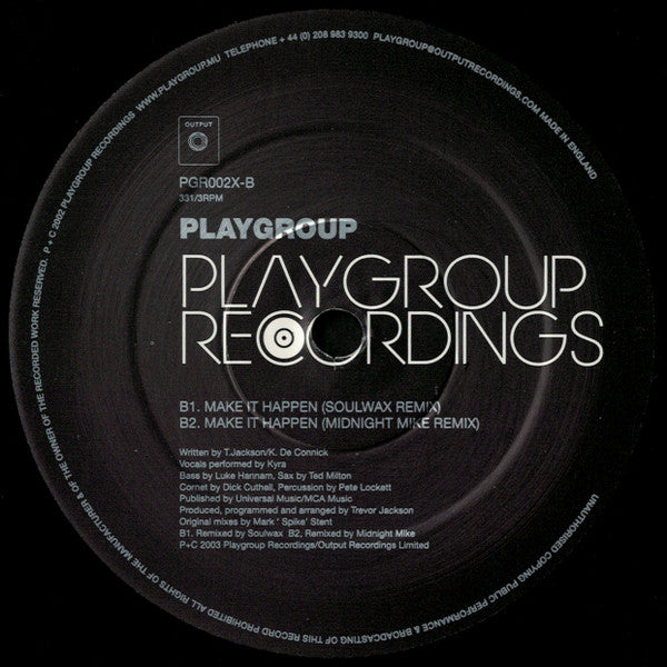 Playgroup : Make It Happen (12", Single, RE)