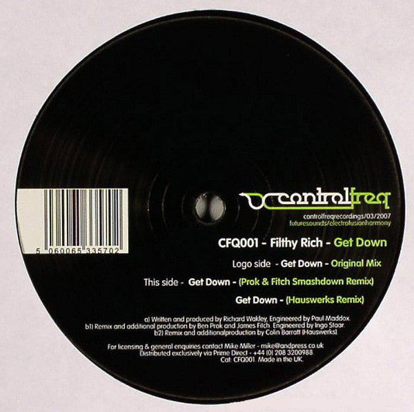 Filthy Rich (6) : Get Down (12")
