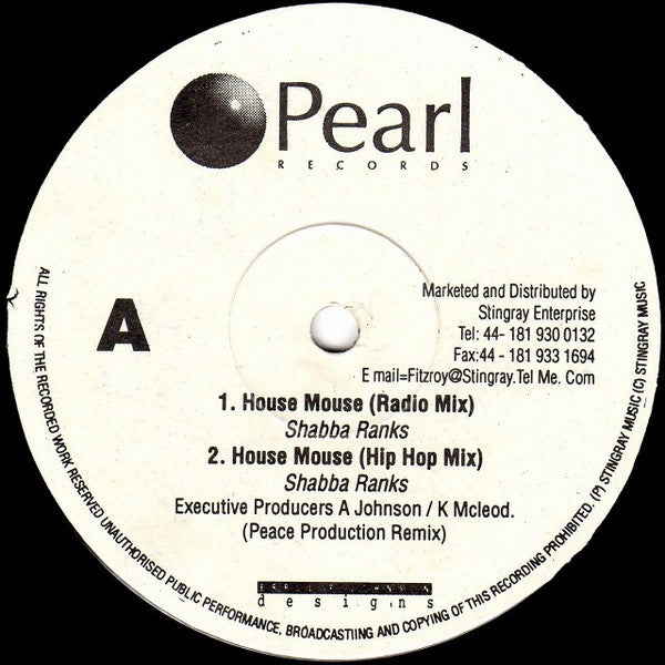 Shabba Ranks : House Mouse (Peace Production Remix) (12")