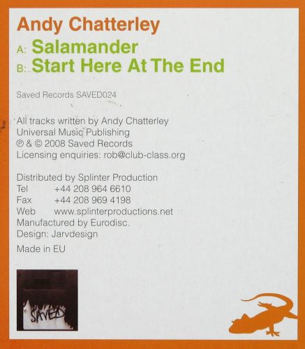 Andy Chatterley : Salamander EP (12", EP)