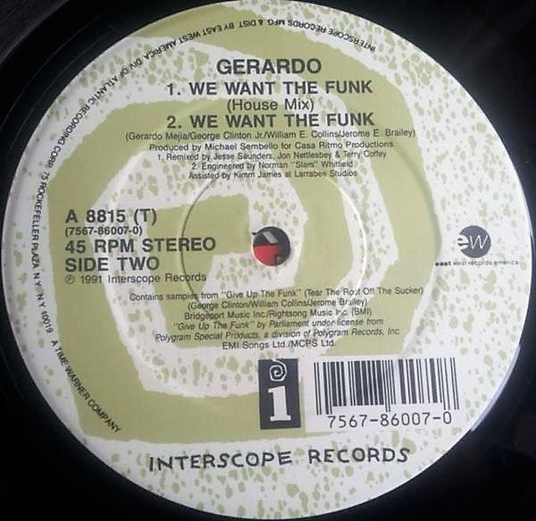Gerardo : We Want The Funk (12")