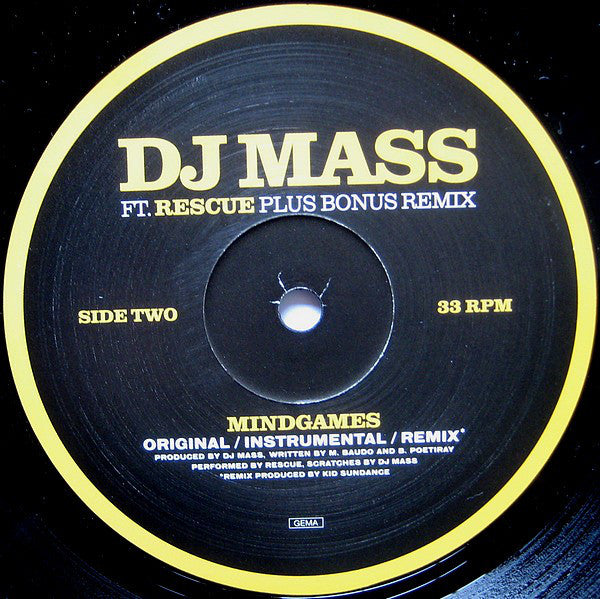 DJ Mass : Pop The Clutch / Mindgames (12")