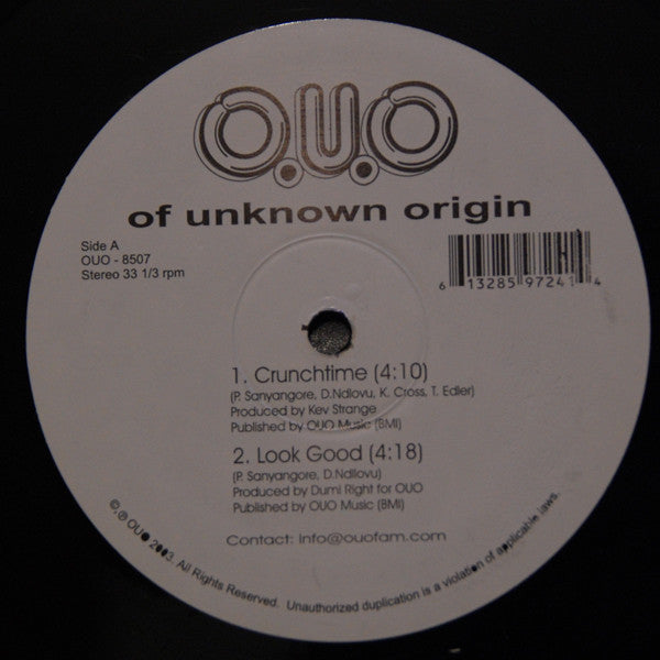 O.U.O : Crunchtime (12")