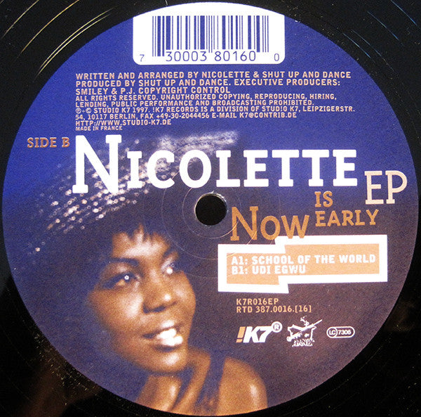Nicolette : Now Is Early EP (12", EP, RE)